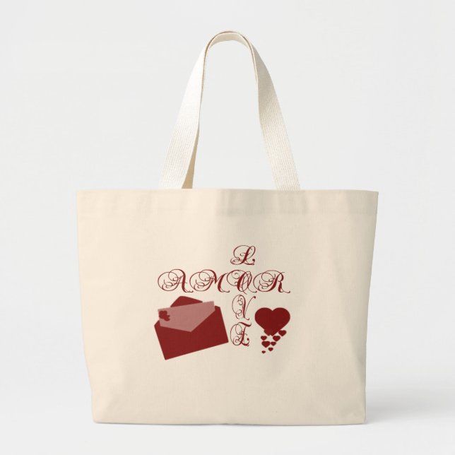 Liebe Amor Valentine Design Jumbo Stoffbeutel (Vorne)