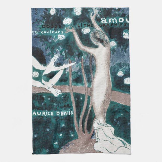 Liebe (Amour), Maurice Denis Geschirrtuch (Vertikal)