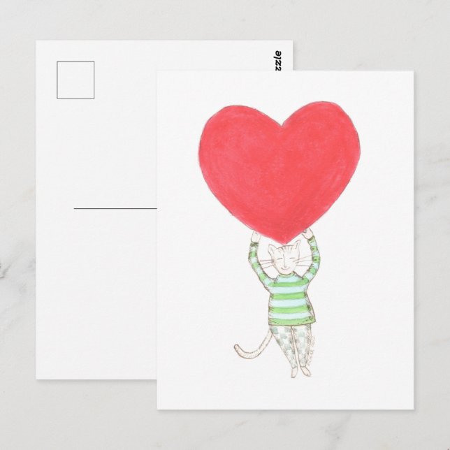 Liebe, Amour Postkarte (Vorne/Hinten)