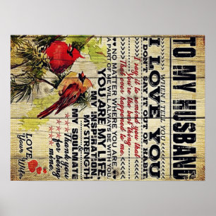 Liebe an Ehemann Sondergeschenk für den Menschen Poster