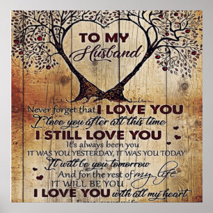 Liebe an Ehemann Sondergeschenk für den Menschen Poster