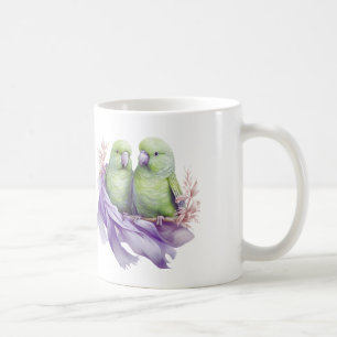 Liebe an einer Zweigstelle - Zwei Vögel in Harmoni Kaffeetasse