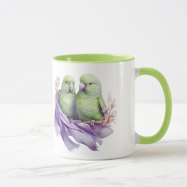 Liebe an einer Zweigstelle - Zwei Vögel in Harmoni Tasse (Rechts)