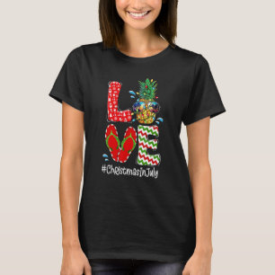 Liebe Ananas Weihnachtsbeleuchtung Sonnenbrille Al T-Shirt