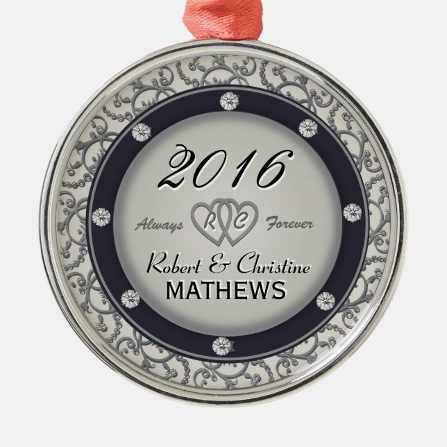 Liebe-Andenken Ornament Aus Metall (Vorne)