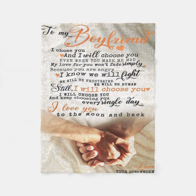 Liebe-Angebot für Freund | Geschenk für Ehemann, b Fleecedecke (Vorderseite)