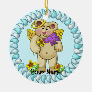 Liebe Angel Bear Keramik Ornament