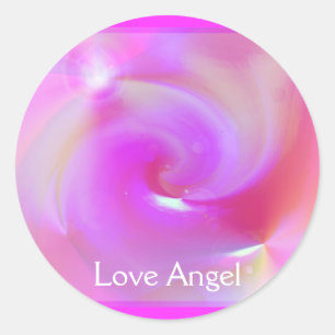 Liebe Angel Runder Aufkleber