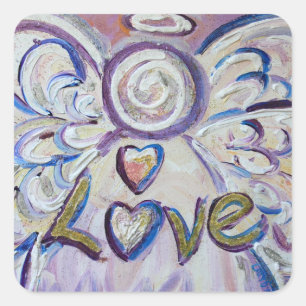 Liebe Angel Word Art Custom Decoder Stickers