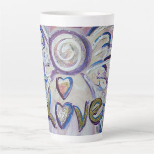 Liebe Angel Word Art Custom Latte Tasse Cup