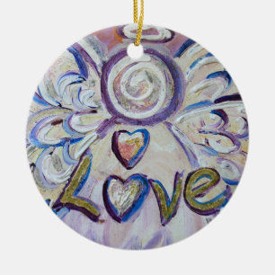Liebe Angel Word Kunst, Dichtung und Musik Keramikornament