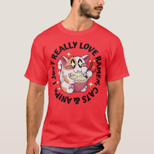 Liebe Anime, Cats & Ramen - Japanisch Girl Moe Ota T-Shirt