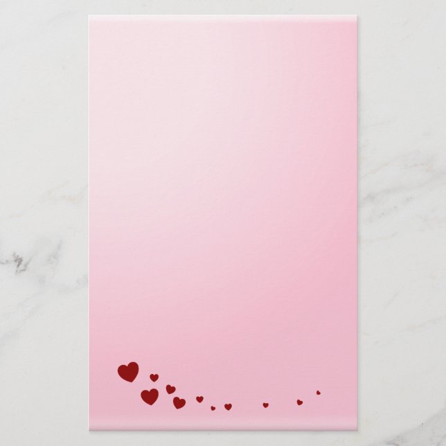 Liebe-Anmerkungen Briefpapier (Vorderseite)