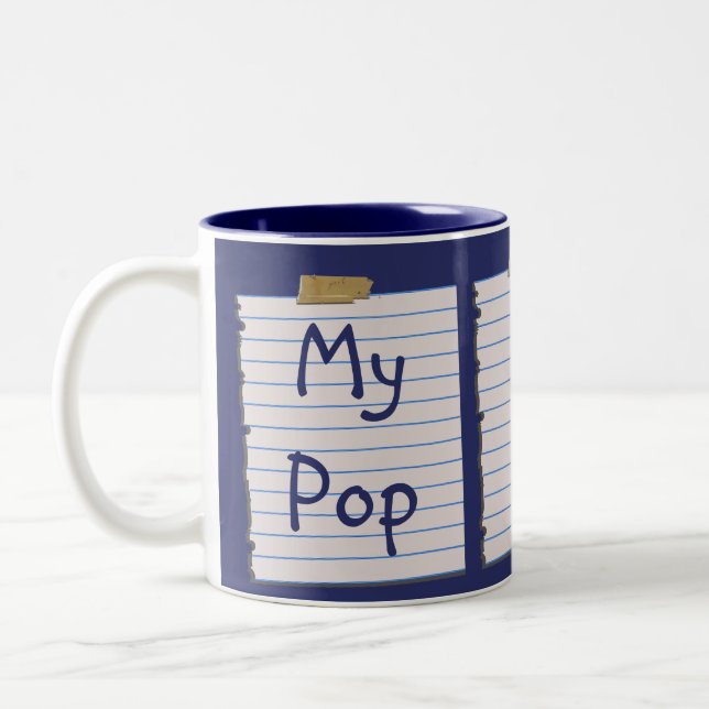 Liebe-Anmerkungen für Pop Zweifarbige Tasse (Links)