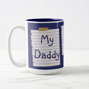 Liebe-Anmerkungen für Vati-Tasse Zweifarbige Tasse