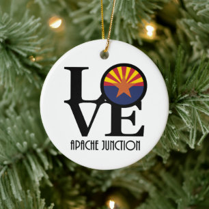 LIEBE Apache Junction Arizona Keramik Ornament