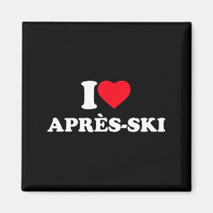 Liebe Après-Ski Herz Après-Ski Liebhaber Skifahren Magnet