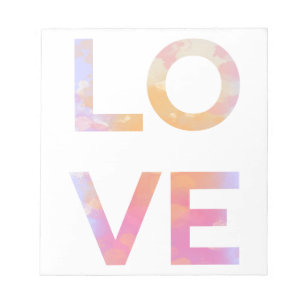 Liebe, Aquarell Notizblock
