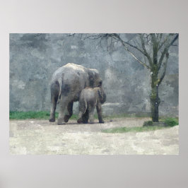 Liebe-Aquarell-Poster Poster