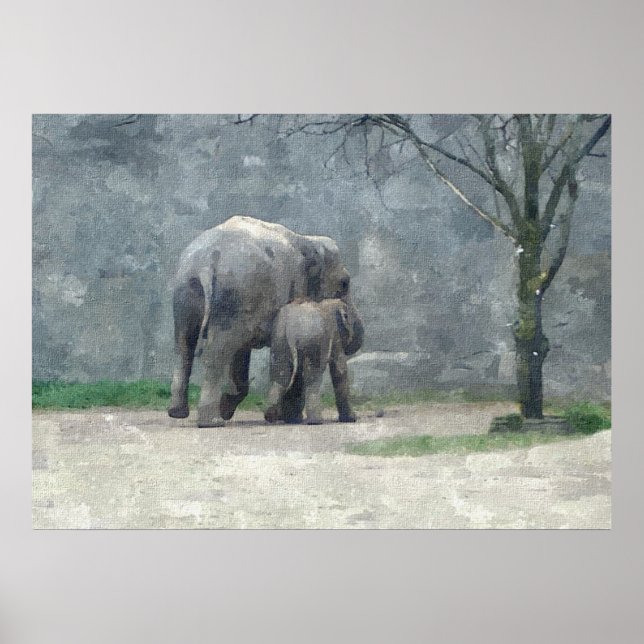 Liebe-Aquarell-Poster Poster (Vorne)