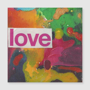 Liebe Aquarellkollage Magnetkarte