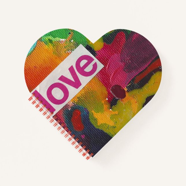 Liebe Aquarellkollage Notizbuch (Vorderseite)