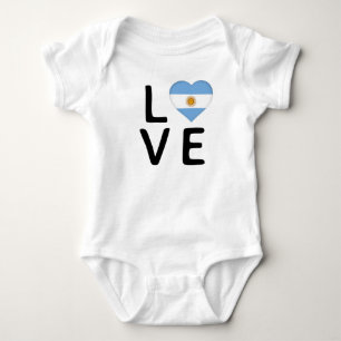 Liebe - argentinische Flagge Baby Strampler
