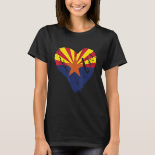 Liebe Arizona Staat Retro Herzerkrankung Flag 1 T-Shirt