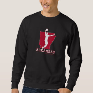 Liebe Arkansan Hoops Fan Arkansas Staat Silhouette Sweatshirt