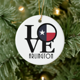 LIEBE arlington Texas Keramik Ornament