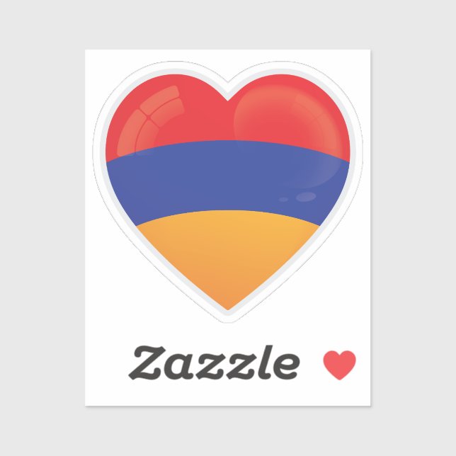 Liebe Armenien Aufkleber (Blatt)