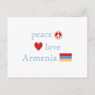 Liebe Armenien Herz und armenische Flagge Postkarte