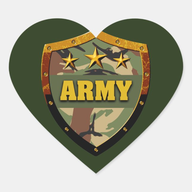 Liebe Army Classic Round Sticker (Vorderseite)