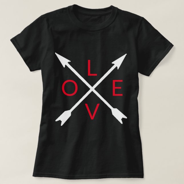 Liebe Arrow Black T - Shirt (Design vorne)