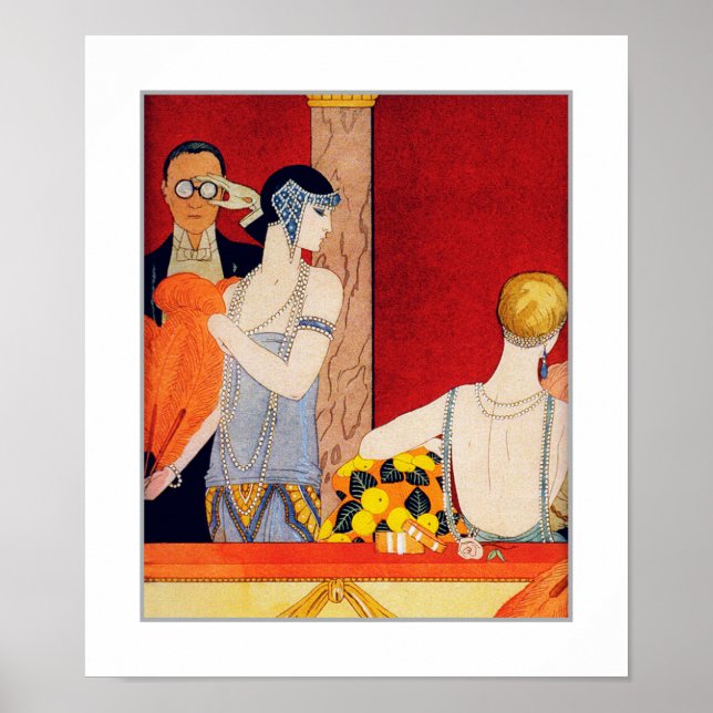 Liebe. Art Deco Art Print Poster (Vorne)