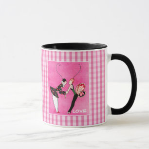Liebe. Art Deco Valentine's Day Gift Tasse