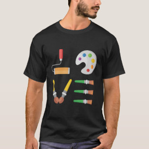 Liebe Art Paint Palette und Pinsel für Künstlerpin T-Shirt