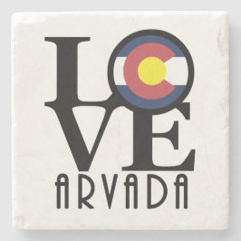 LIEBE Arvada Colorado Steinuntersetzer