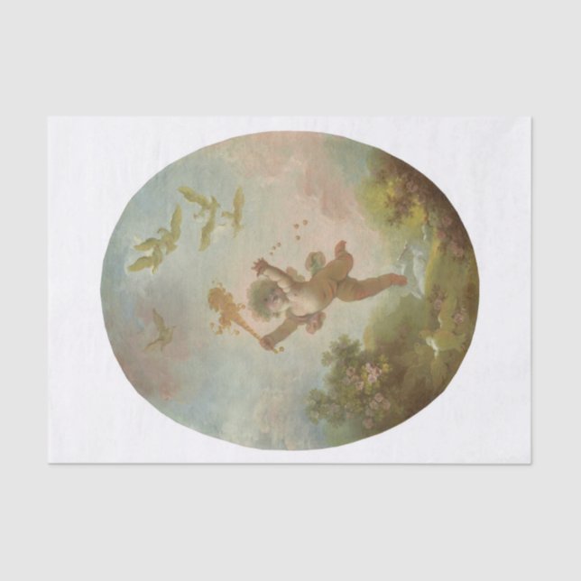 Liebe As Follower von Jean-Honore Fragonard Seidenpapier (Vorderseite)
