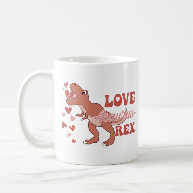Liebe-Asaurus Rex Funny Kaffeetasse (Links)