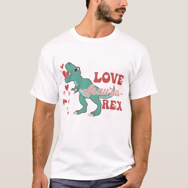 Liebe-Asaurus Rex Funny T-Shirt (Vorderseite)