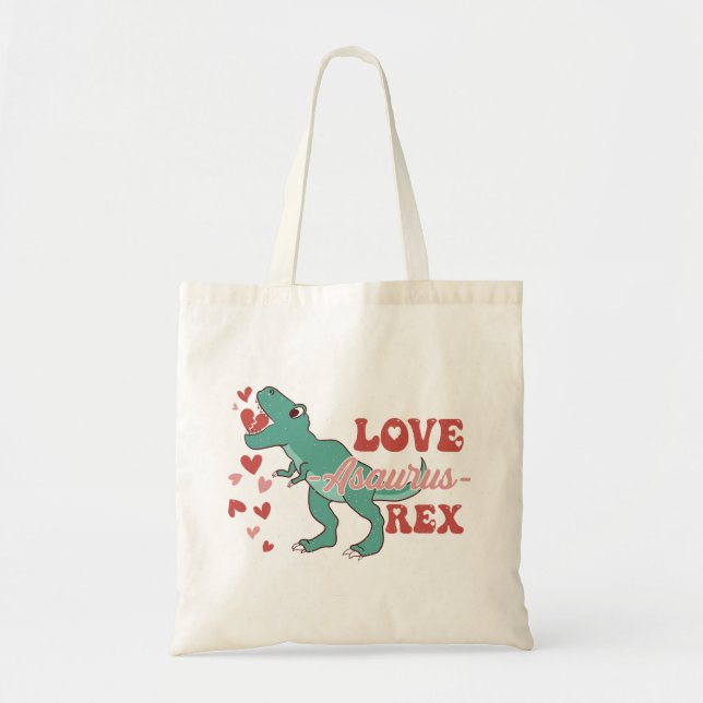 Liebe-Asaurus Rex Funny Tragetasche (Vorne)