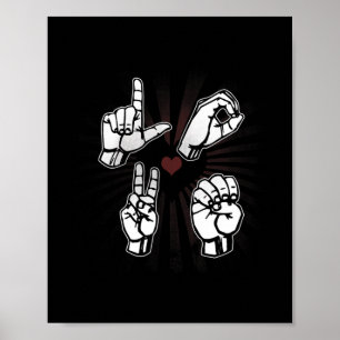 Liebe Asl Gebärdensprache Valentinstag 2021 Gesche Poster