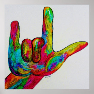 LIEBE ASL I SIE POSTER