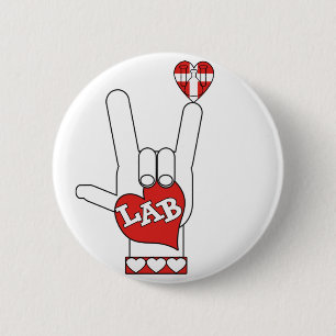 Liebe ASL I unterzeichnen SIE LABRADOR (LABOR) Button