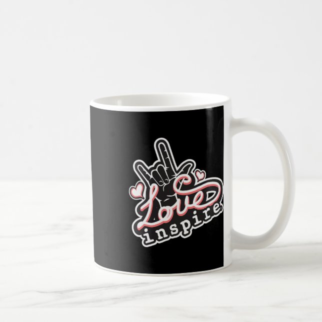 Liebe Asl Ily Hand Gebärdensprache Kaffeetasse (Rechts)
