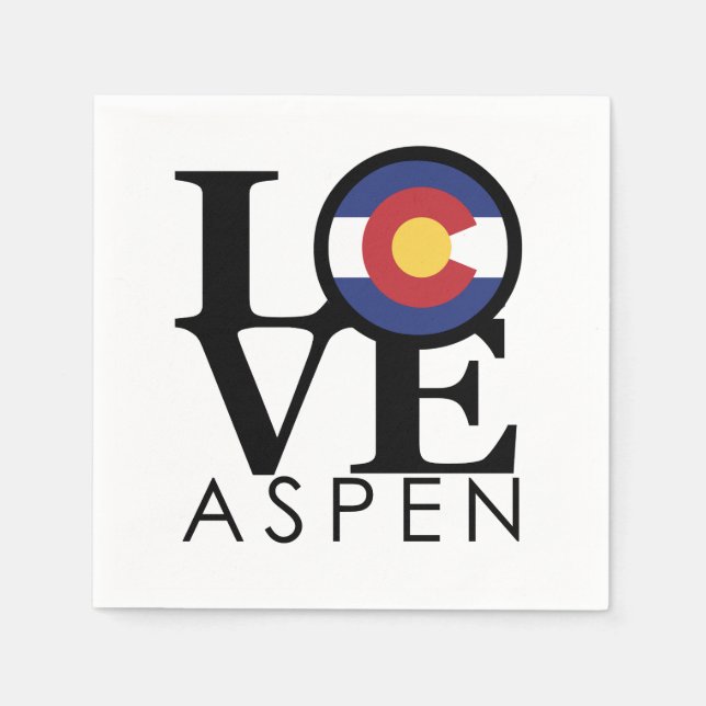 LIEBE Aspen Colorado Serviette (Vorderseite)