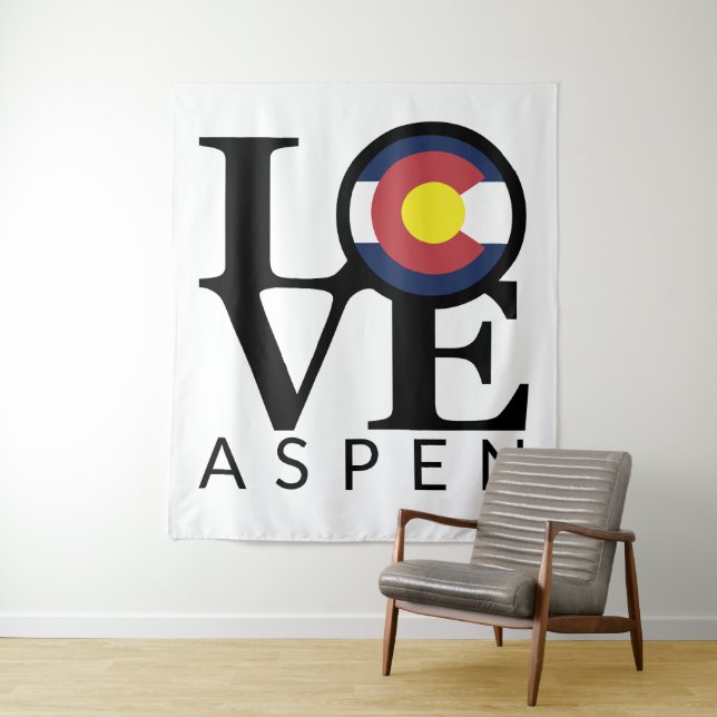 LIEBE Aspen Colorado Tapestry Wandteppich (Beispiel)