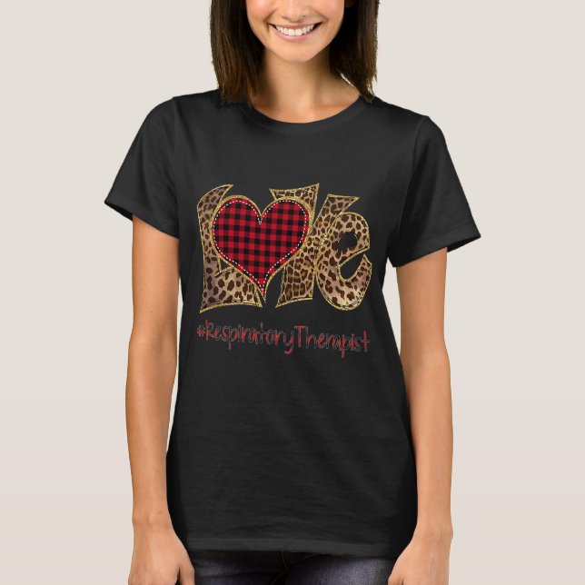 Liebe Atemtherapeut Leopard gemischte Flanell T-Shirt (Vorderseite)