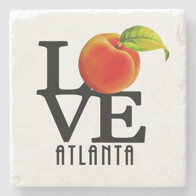 LIEBE Atlanta Georgia Steinuntersetzer (Vorderseite)